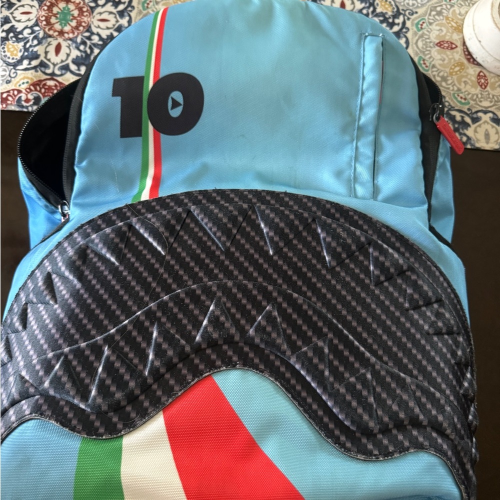 Limited edition Jake Paul Spray ground Blue Backpack with Italian flag